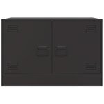 vidaXL Meuble TV noir 67x39x44 cm acier