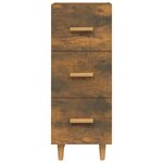 vidaXL Buffet Chêne fumé 34 5x34x90 cm Bois d'ingénierie