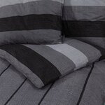 vidaXL Ensemble de housse de couette gris foncé 260x240 cm Coton