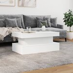 vidaXL Table basse avec lumières LED blanc 90x50x40 cm