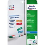 Etui de 5 etiquettes magnets a4 imprimable et découpable inkjet blanc avery zweckform