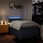 vidaXL Sommier à lattes de lit avec matelas Bleu 120x200 cm Tissu