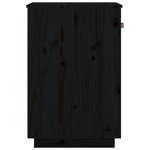 vidaXL Armoire de bureau Noir 40x50x75 cm Bois massif de pin