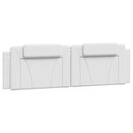 vidaXL Lit avec matelas blanc 180x200 cm similicuir