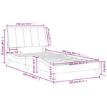 vidaXL Lit avec matelas bleu 100x200 cm velours