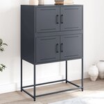vidaXL Buffet anthracite 68 5x38 5x107 cm acier