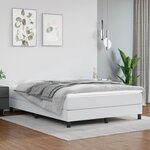 vidaXL Cadre de lit Blanc 140x200 cm Similicuir
