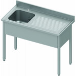 Plonge inox egouttoir droite ou gauche - gamme 700 - stalgast - soudée - acier inoxydable1000x700 x700x900mm