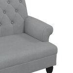 vidaXL Banc avec dossier gris clair 120x62x75 5 cm tissu