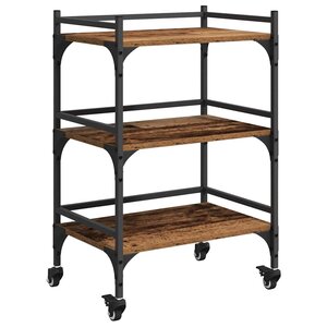 vidaXL Chariot de cuisine Bois Ancien 50 x 35 x 75 5 cm