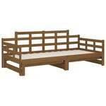 vidaXL Lit coulissant Marron miel Bois de pin solide 2x(90x190) cm