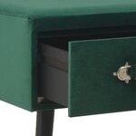 vidaXL Banc avec tiroirs 80 cm Vert Velours