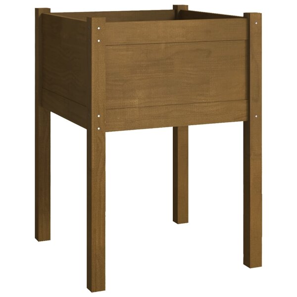 vidaXL Jardinière d'extérieur Marron miel 50x50x70 cm Pin massif