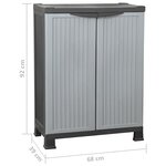 vidaXL Armoire en plastique 68x39x92 cm