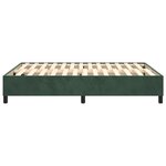 vidaXL Cadre de lit Vert foncé 140x190 cm Velours