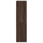 vidaXL Buffet avec porte en verre chêne marron 35x37x142 cm