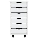 vidaXL Armoire roulante avec tiroirs MOSS blanc bois de pin solide