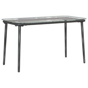 vidaXL Table de Jardin Noir 80 x 40 x 45.5 cm Poly rotin