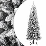 vidaXL Sapin de Noël artificiel avec neige floquée 240 cm PVC et PE