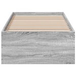 vidaXL Cadre de lit sonoma gris 100x200 cm bois d'ingénierie
