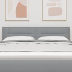 vidaXL Tête de Lit LED Design Lignes Gris Clair 160 cm Tissu