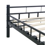 vidaXL Cadre de lit Noir Acier 200 x 200 cm