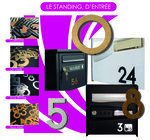 Numéro 1-Numéro adhésif pour boîtes aux lettres - Vinyle épais texturé, hauteur 50 mm - Inox Brossé