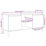 vidaXL Meuble TV avec pieds en métal Sonoma gris 103 5x35x50 cm