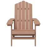 vidaXL Chaises de jardin Adirondack lot de 2 PEHD Marron