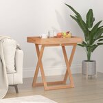 vidaXL Table à plateau pliante 52x36x56 5 cm Bois massif de noyer
