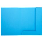 Paquet De 50 Chemises Imprimées 2 Rabats Super 210 - 24x32cm - Bleu Clair - X 5 - Exacompta