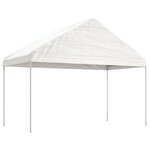 vidaXL Belvédère avec toit blanc 15 61x4 08x3 22 m polyéthylène