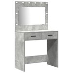 Ensemble de coiffeuse de 3 pièces vidaXL en bois d'ingénierie gris béton
