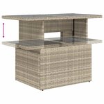 vidaXL Salon de jardin avec coussins 7 Pièces gris clair résine tressée