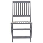 vidaXL Chaises pliables d'extérieur lot de 4 et coussins Bois d'acacia