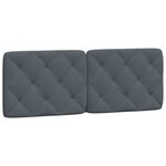 vidaXL Lit avec matelas gris foncé 120x200 cm velours