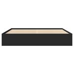 vidaXL Cadre de lit sans matelas noir 180x200 cm bois d'ingénierie