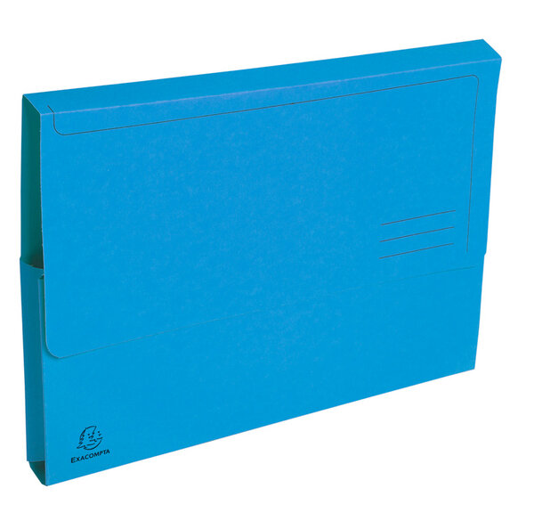 Paquet de 50 chemises à poche Forever en carte recyclée 290g, bleu vif EXACOMPTA
