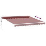 vidaXL Auvent rétractable automatique bordeaux 400x300 cm