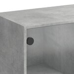 vidaXL Bibliothèque avec portes gris béton 136x37x142 cm