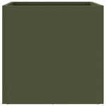 vidaXL Jardinière vert olive 32x30x29 cm acier laminé à froid