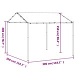 vidaXL Tente à auvent beige 3x3 m acier et tissu