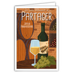 Carte Joyeux Anniversaire avec Enveloppe - Mini Poster Format 17x11 5cm Style Rétro Vintage - Un bon moment à partager Cave Bar à Vin Dégustation œnologie - Fabriquée en France