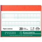 Registre piqûre 20 colonnes exacompta 6200 - assorties