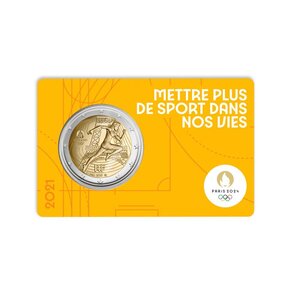 Monnaie 2€ Commémorative BU 3/5 - Millésime 2021 - Jeux Olympiques de Paris 2024