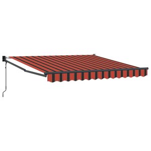 vidaXL Auvent rétractable automatique orange et marron 3 5x2 5 m