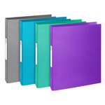 Classeur Rigide 2 Anneaux 30mm Teksto - A4 - Couleurs Assorties - X 10 - Exacompta