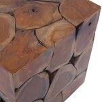 vidaXL Tabourets/Table basse teck massif