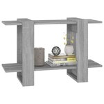 vidaXL Bibliothèque/Séparateur de pièce Sonoma gris 80x30x51 cm
