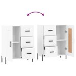 vidaXL Buffet blanc 69 5x34x90 cm bois d'ingénierie
